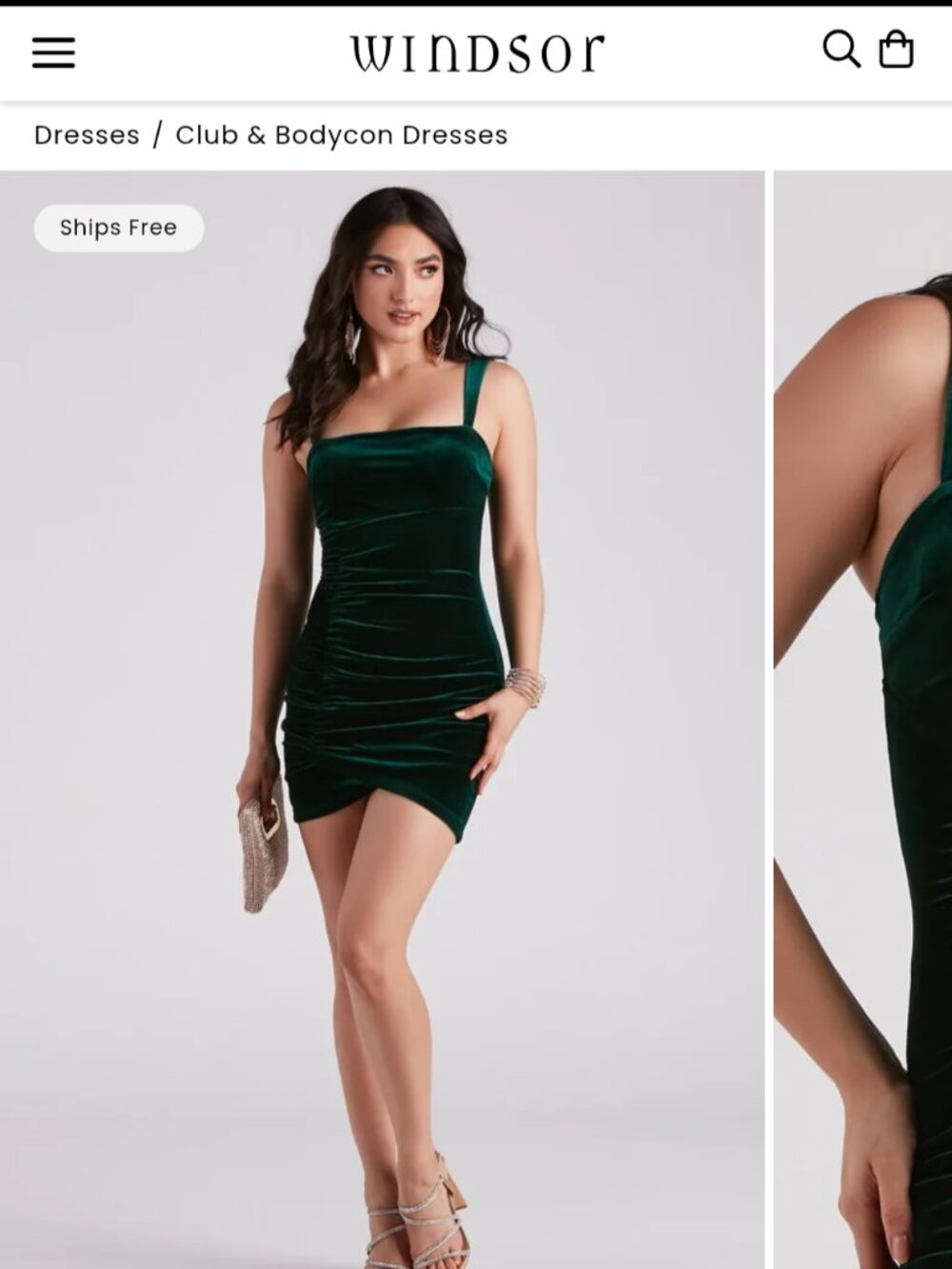 Green Velvet Dress